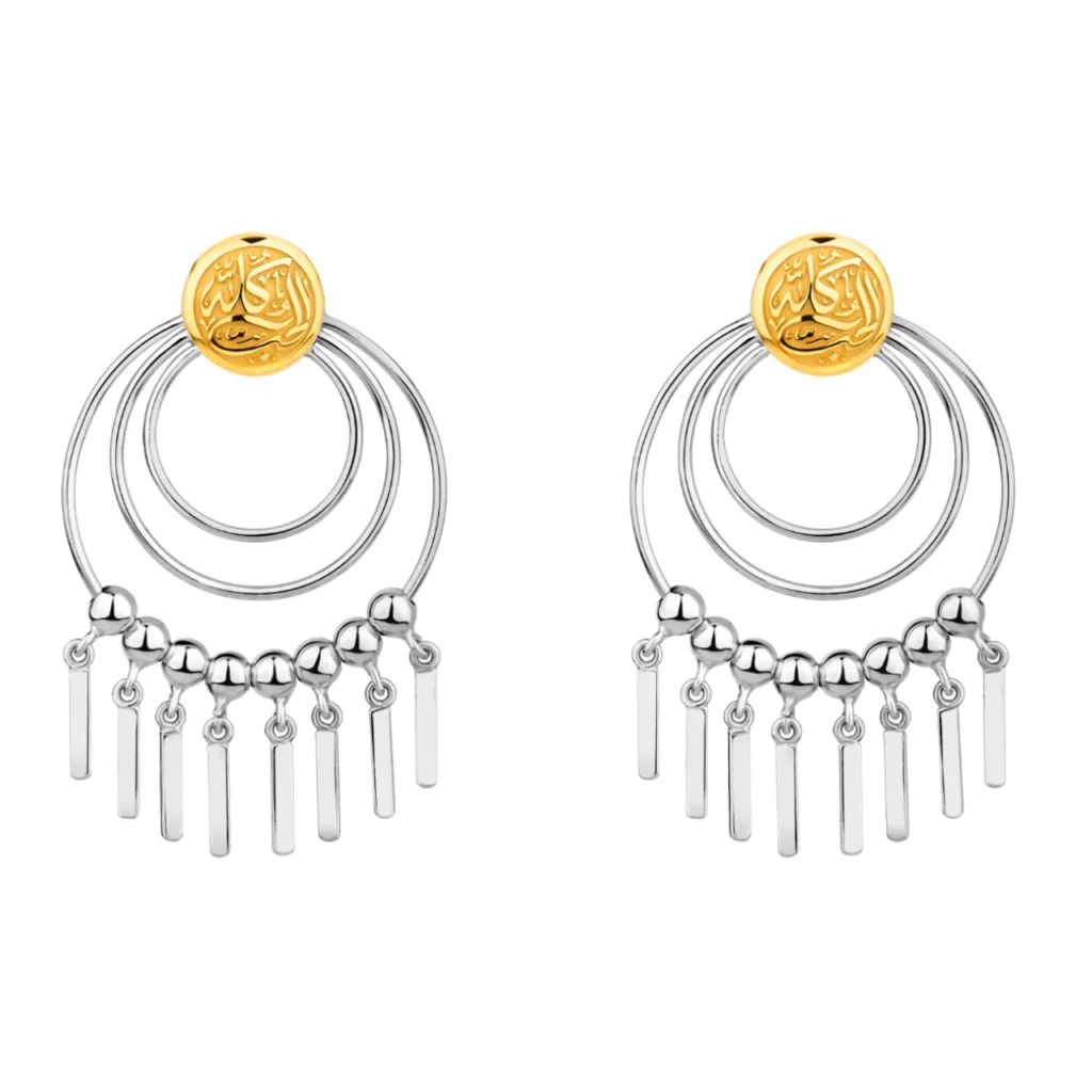 Zeena Tassel Hoop Earring Gold